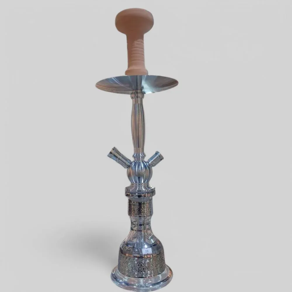 شيشة استانلس ستيل فضي مقاس22