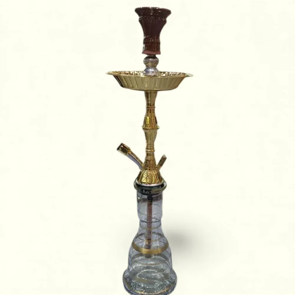 شيشة مجاهد صب نحاس أصلي مقاس 26 – Mujahid Solid Brass Hookah 26 Inch