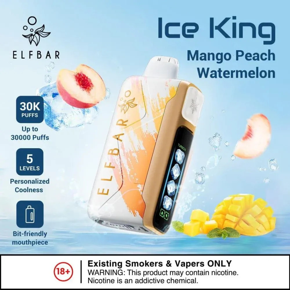 ايلف بار ايس كينج 30000 – سحبة قابلة للاستخدام مرة واحدة، 50 ملغ
