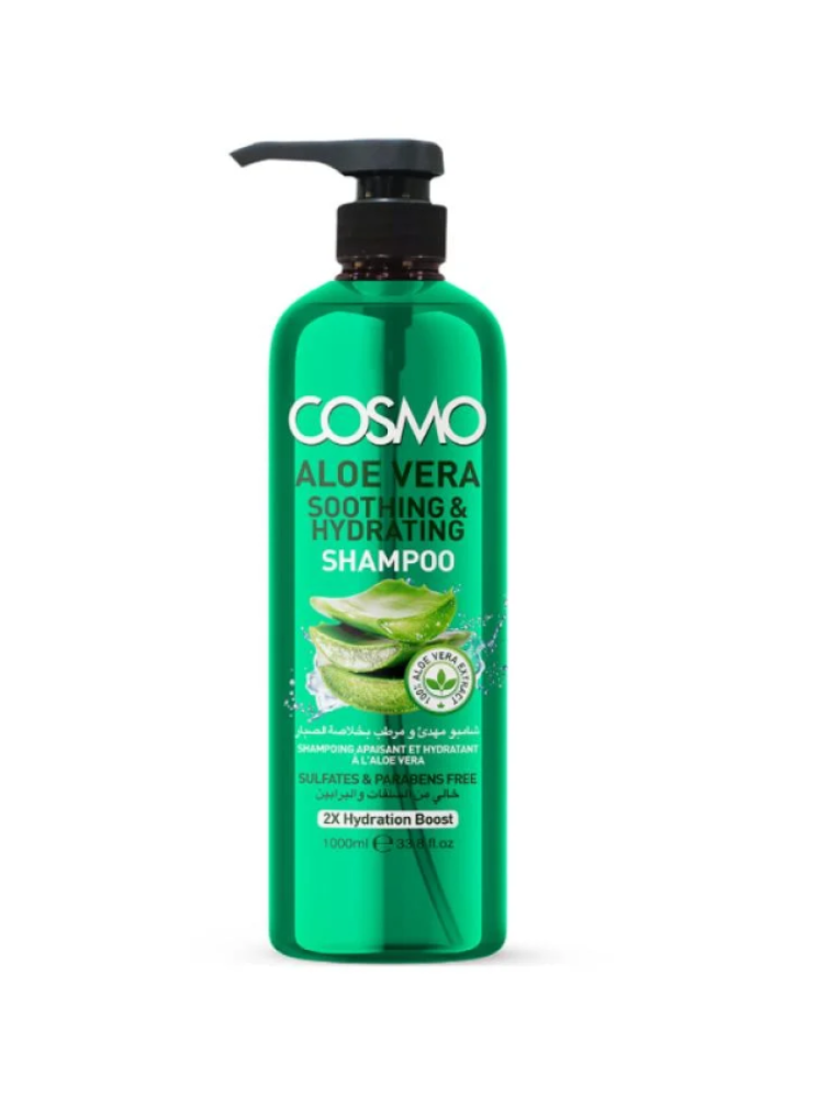 Cosmo Soothing and Moisturizing Shampoo with Aloe Vera Extract, 1000 ml -    - DuniaAlosra
