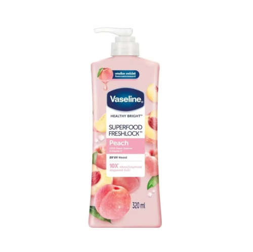 Vaseline Freshlook Superfood Lotion Peach - 320 ml | DuniaAlosra