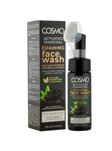 Cosmo Activated Charcoal Foaming Face Wash with Built-in Deep