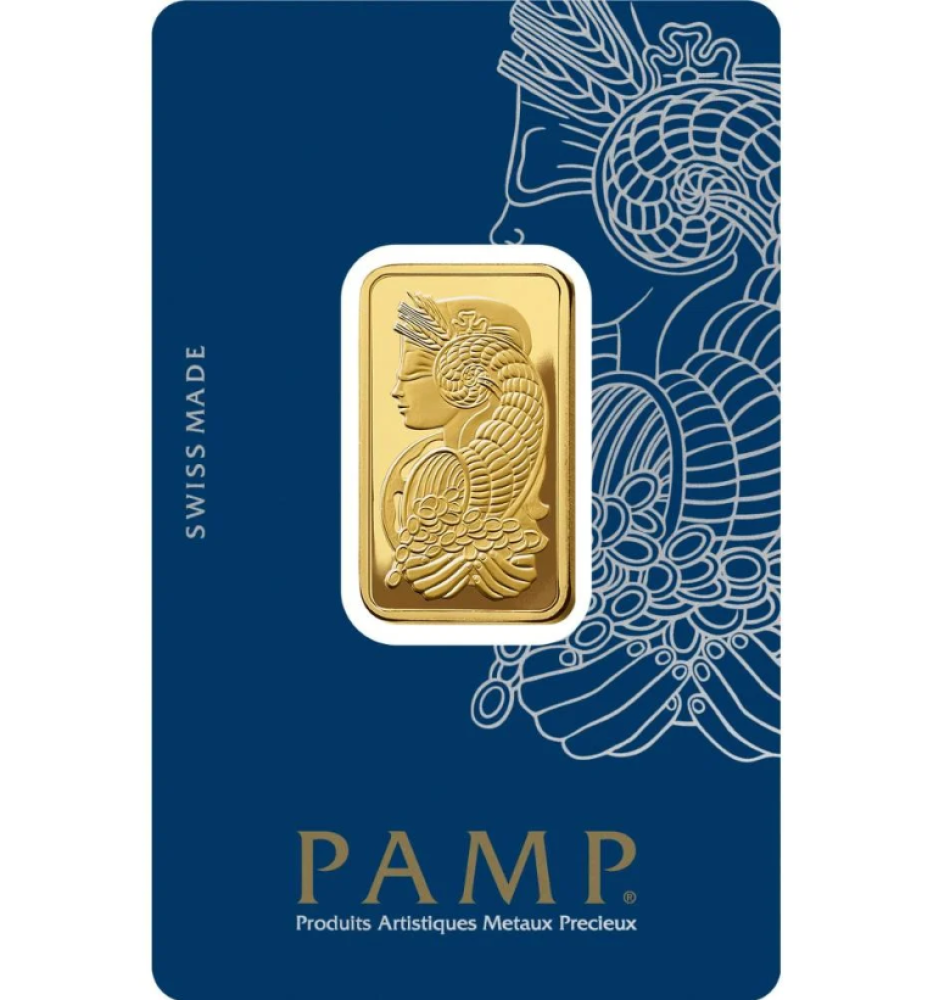 سبيكه ذهب  PAMP سويسرى وزن 15.55جرام عيار 24 قيراط