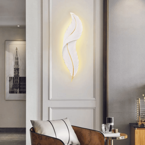 مصباح حائط داخلي LED على شكل ريشة