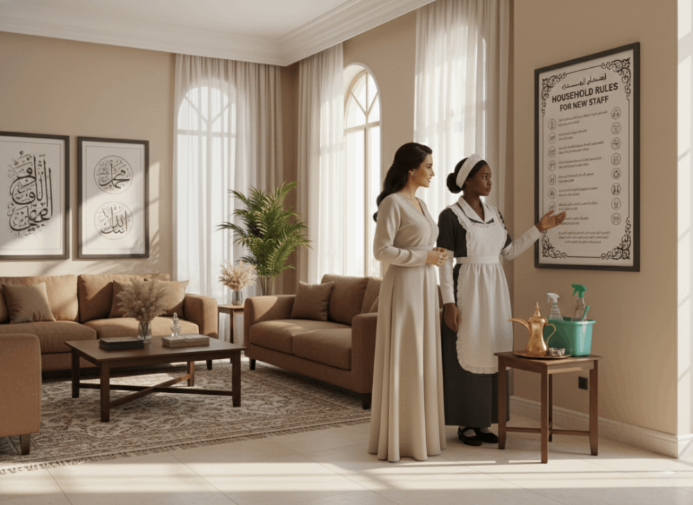 تعرفي على أهم قوانين للعامله الجديده داخل البيت الخليجي