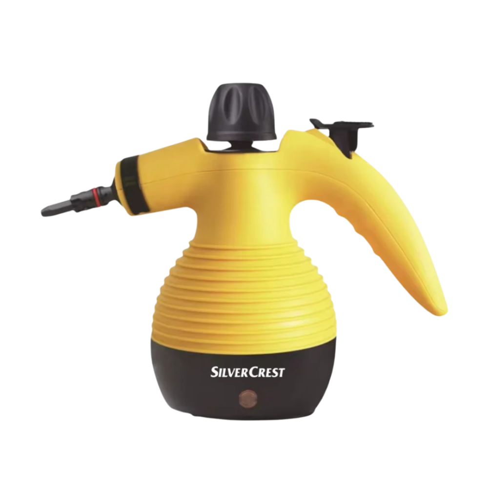 صورة لمنظف بخار محمول سيلفر كرست باللونين الأصفر والأسود