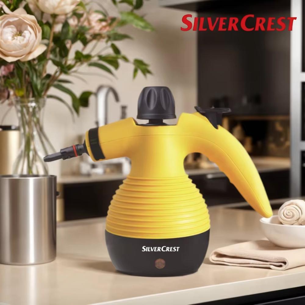 منظف بخار محمول سيلفر كرست باللونين الأصفر والأسود