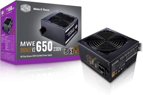 كولر ماستر MWE Bronze 650W V2 مزود طاقة للبي سي بك...