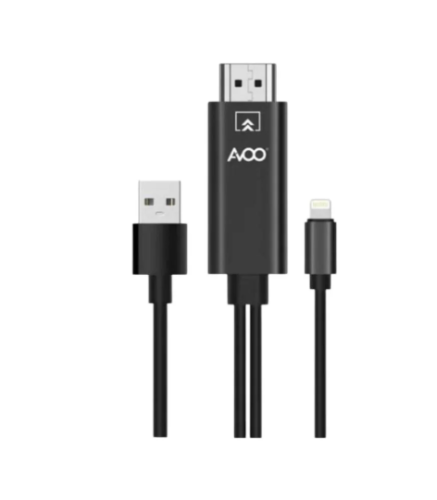 افو - وصله HDMI إلى آيفون إلى USB