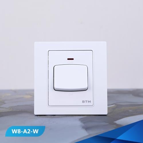 مفتاح مكيف 7×7 45 امبير لون أبيض