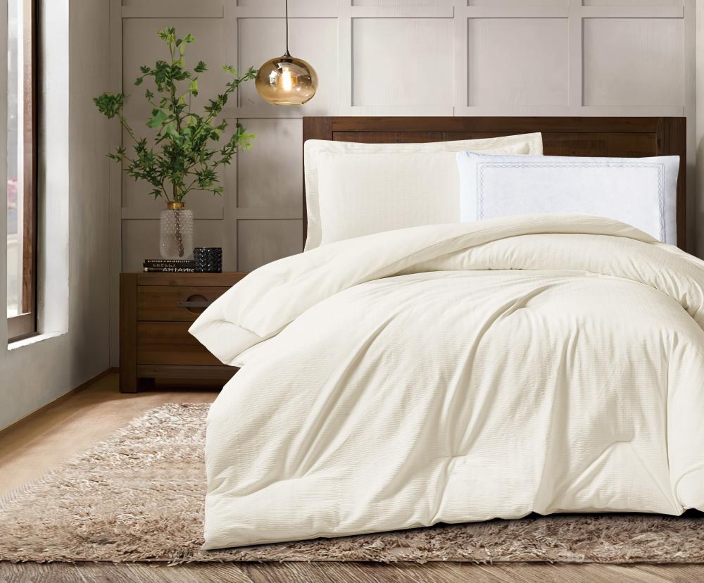 Lumi Luxury Winter Jacquard Bedspread – Light Creamy