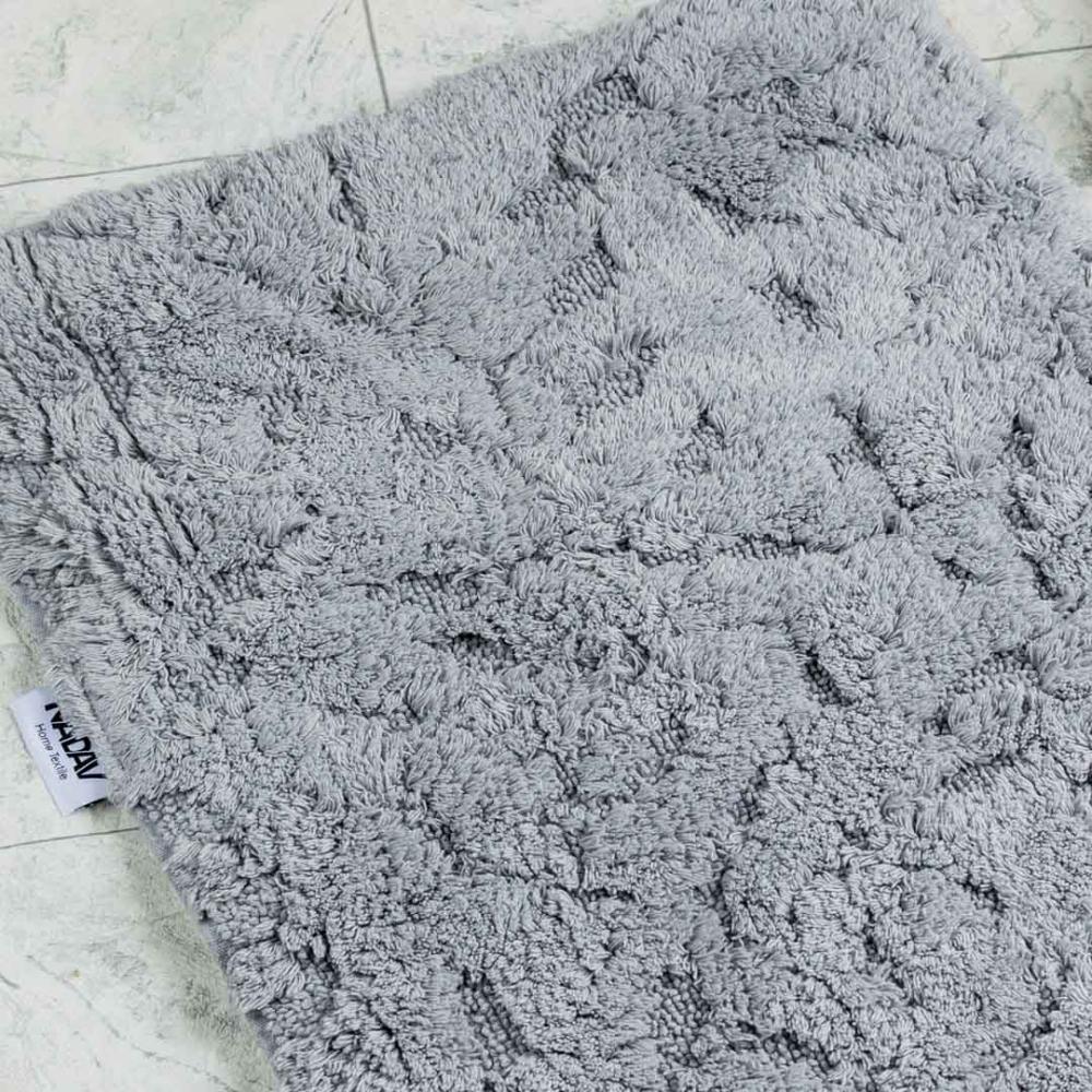 دعاسة أرضية  لوتس تركي فرو رصاصي مقاس 50 × 80 سم