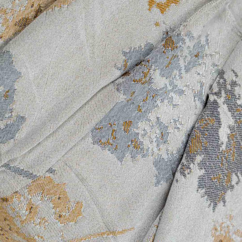 بطانية شال خفيفة بامبو بيج و  رصاصي مقاس 200 × 150 سم