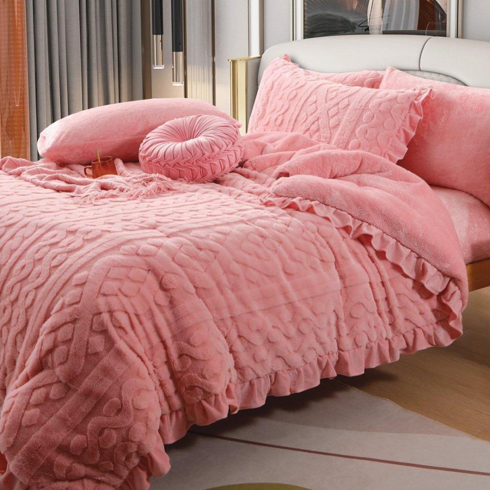 مفرش لينا وردي فاخر فرو