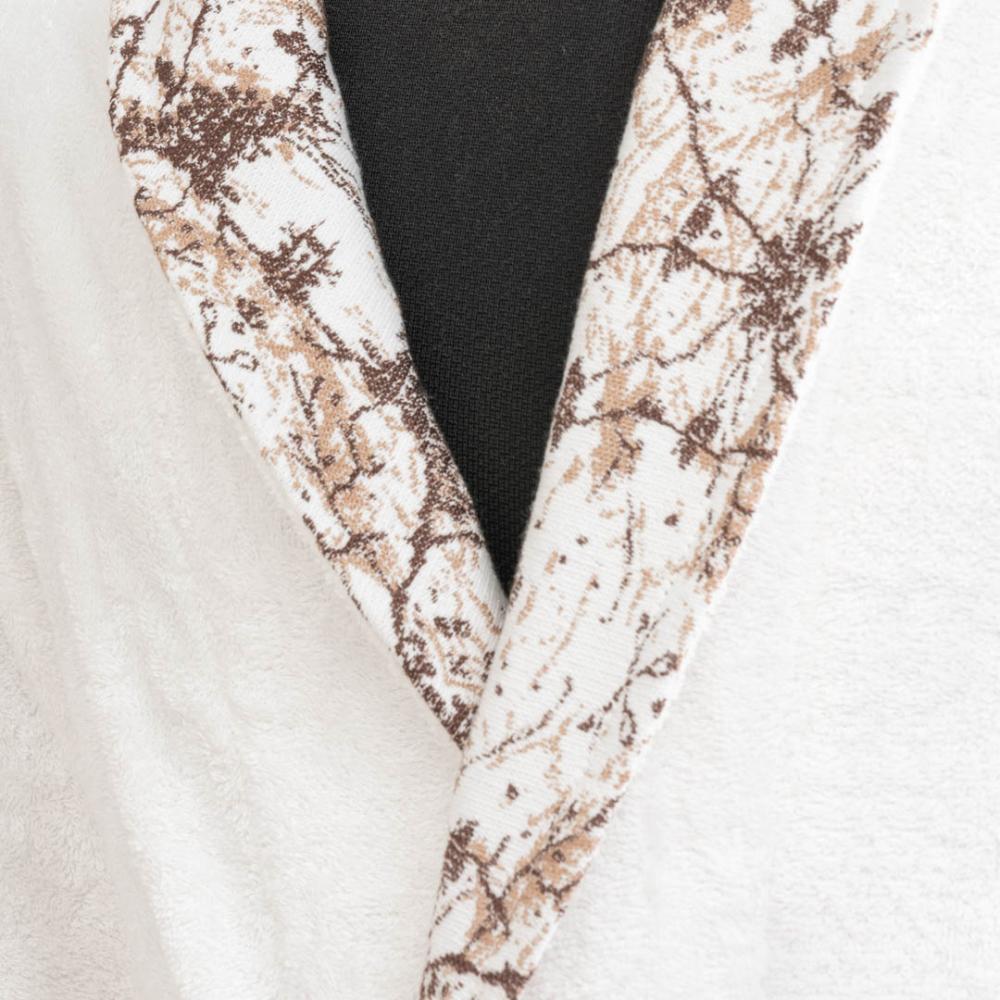 طقم روب أستحمام آفكو قطن تركي مطرز أبيض عدد القطع 5