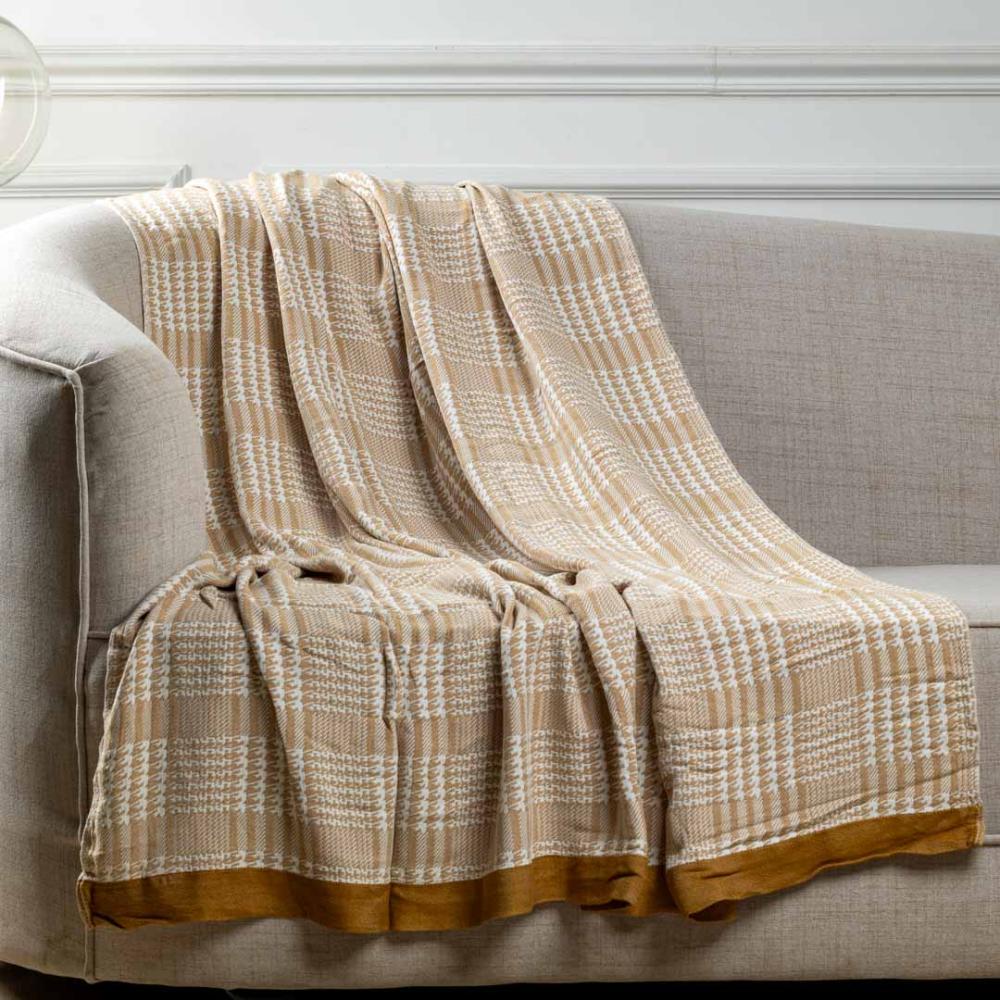 بطانية شال خفيفة بامبو بيج مقاس 200 × 150 سم