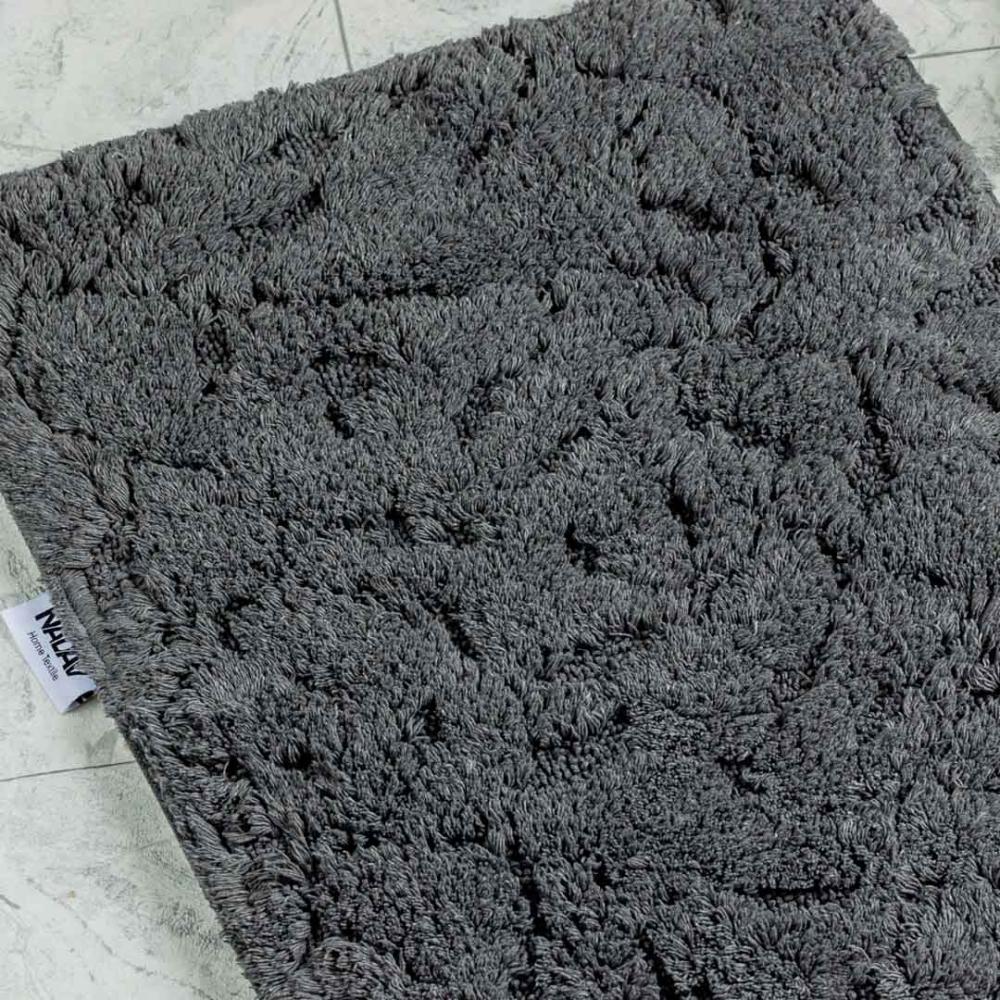 دعاسة أرضية  لوتس تركي فرو أسود مقاس 50 × 80 سم