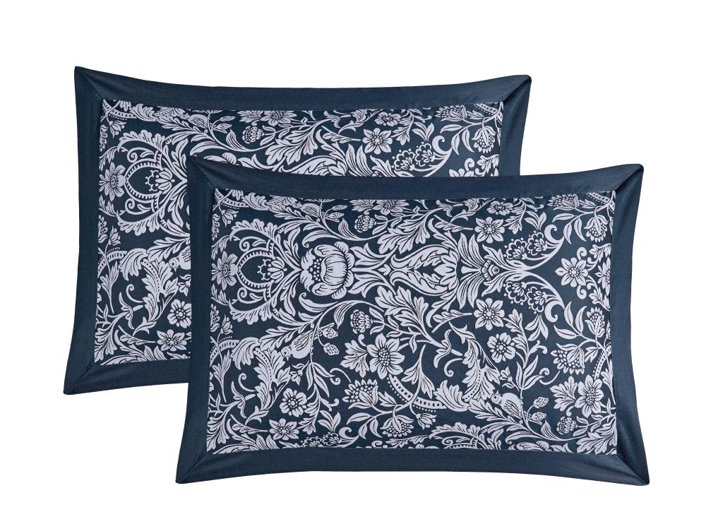 مفرش أريزونا مزدوج قطن جاكارد فاخر كحلي عدد القطع 8