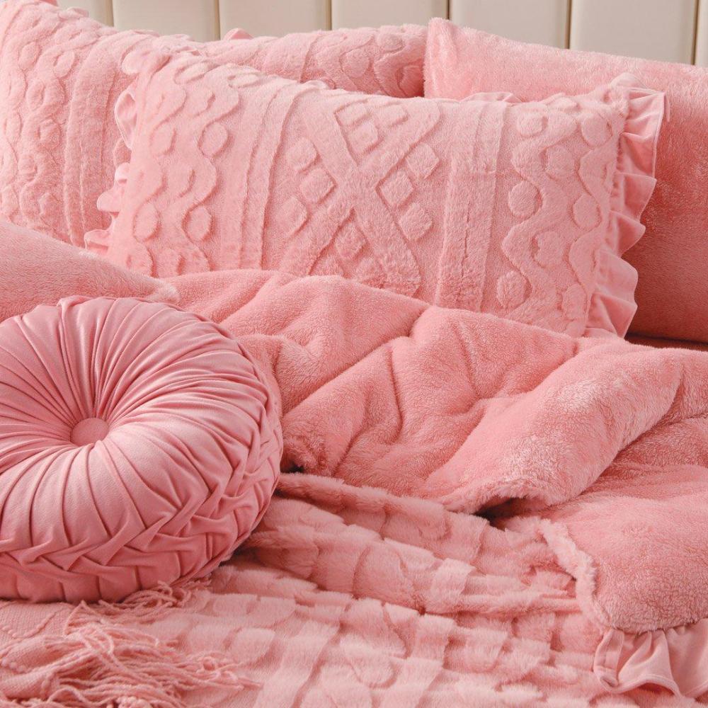 مفرش لينا وردي فاخر فرو