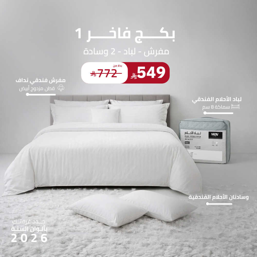 بكج فاخر 1 ( مفرش - لباد - 2 وسادة )