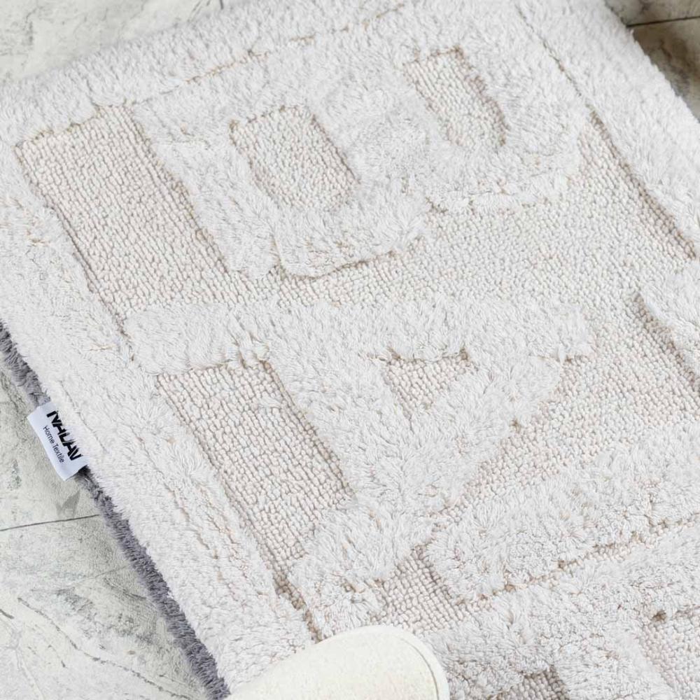 دعاسة أرضية باث تركي فرو كريمي مقاس 50 × 80 سم