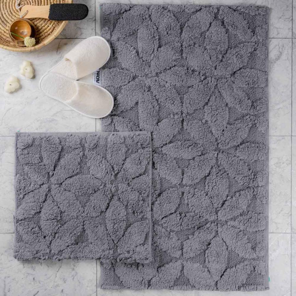 طقم دعاسة أرضية برلين  تركي فرو رصاصي عدد القطع 2