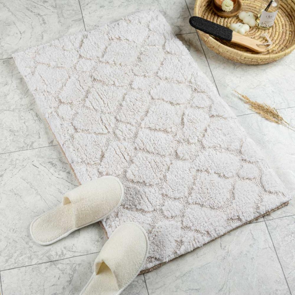 دعاسة أرضية فيانا تركي فرو كريمي مقاس 50 × 80 سم