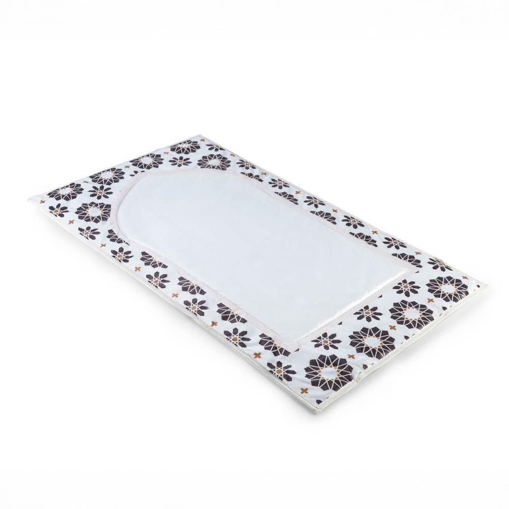 سجادة صلاة أبيض بيج مقاس 70x120 سم