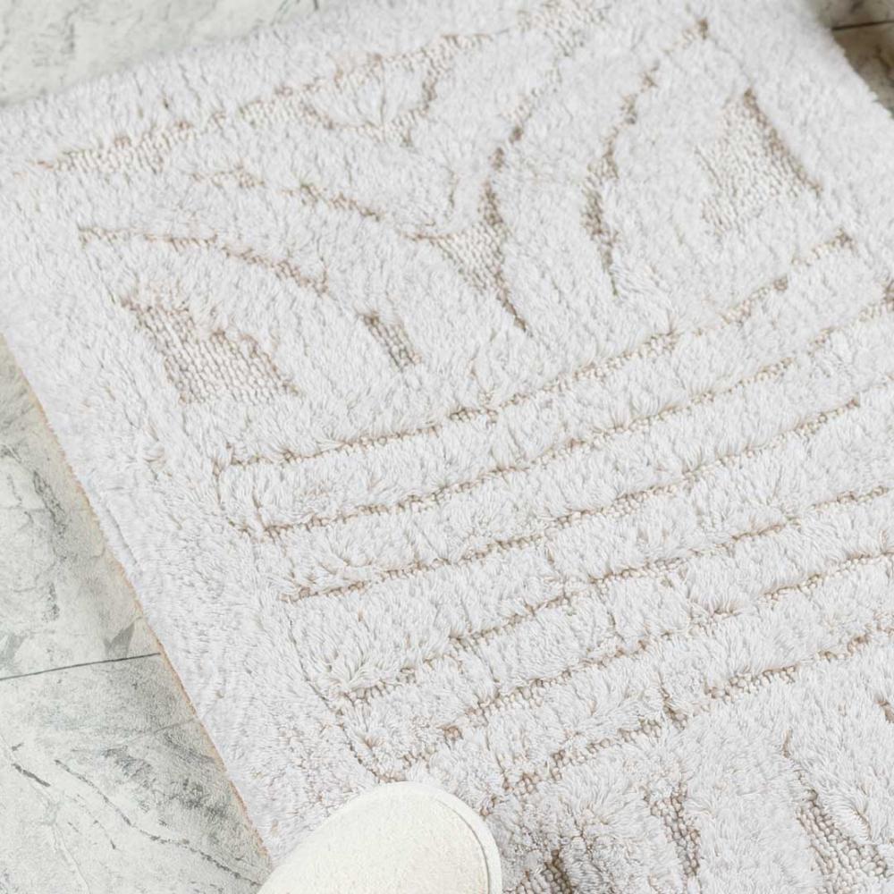 دعاسة أرضية هيرينج بون تركي فرو كريمي مقاس 50 × 80 سم