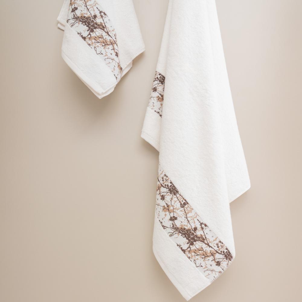 طقم روب أستحمام آفكو قطن تركي مطرز أبيض عدد القطع 5