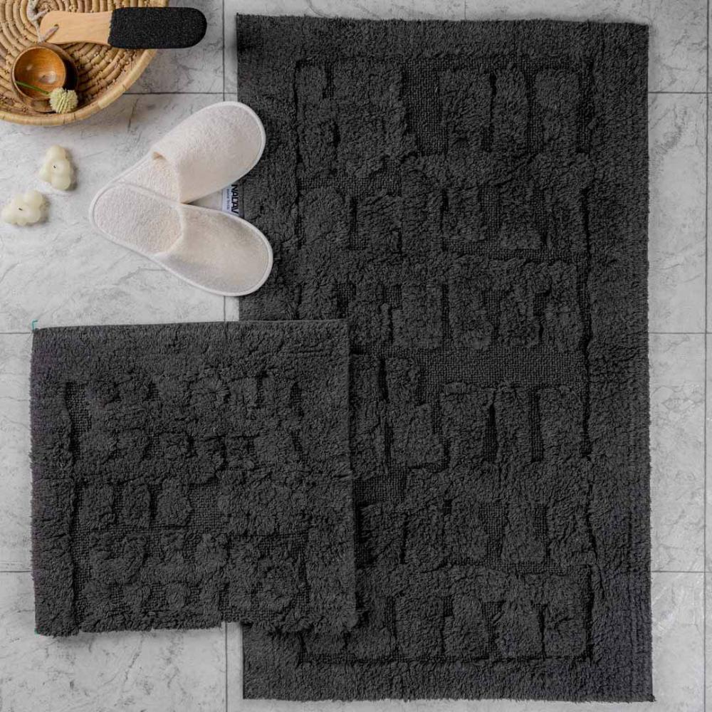 طقم دعاسة أرضية بابيون تركي فرو  أسود عدد القطع 2