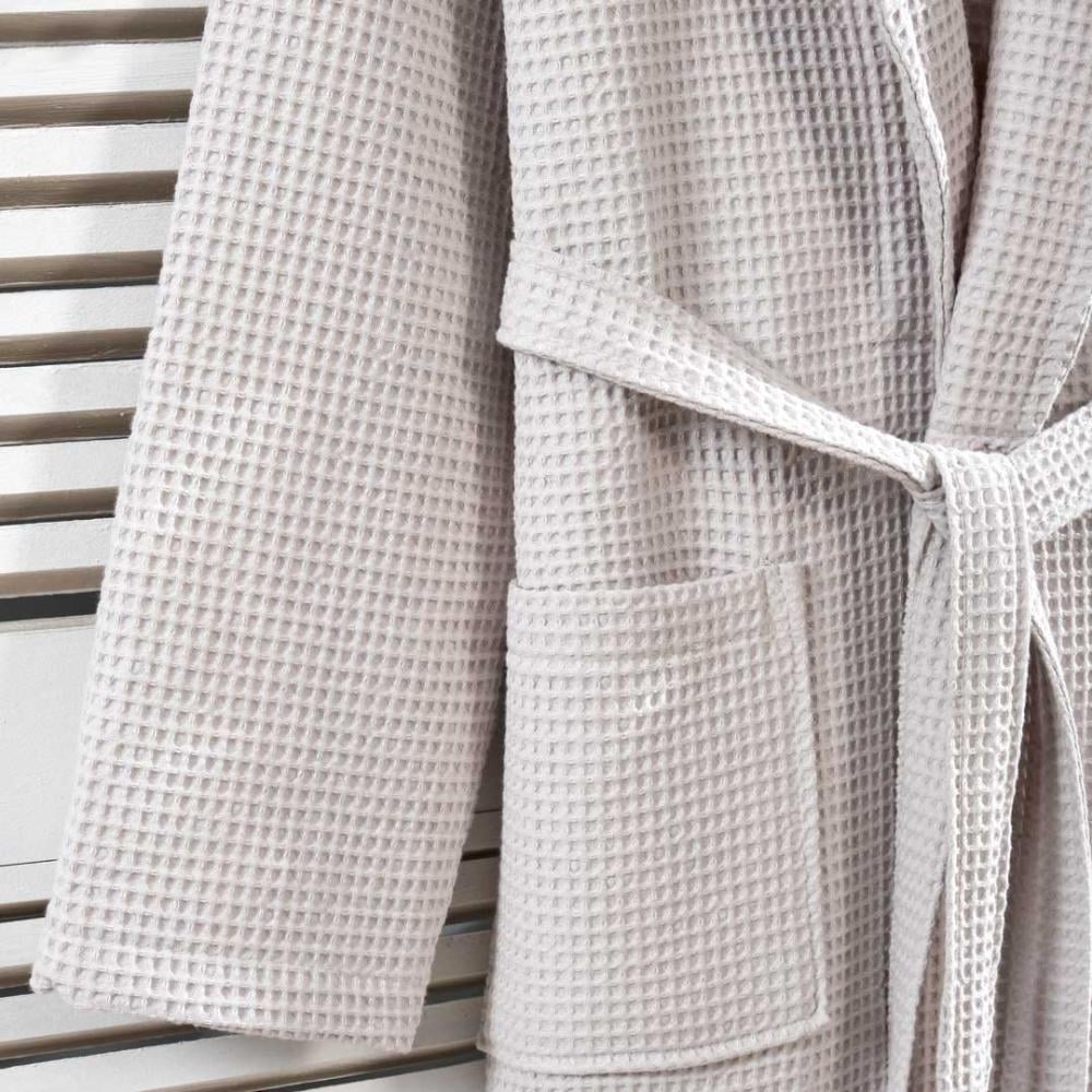 Turkish Nadav Home Robe, Hotel Waffle Design, Single, Dark Grey