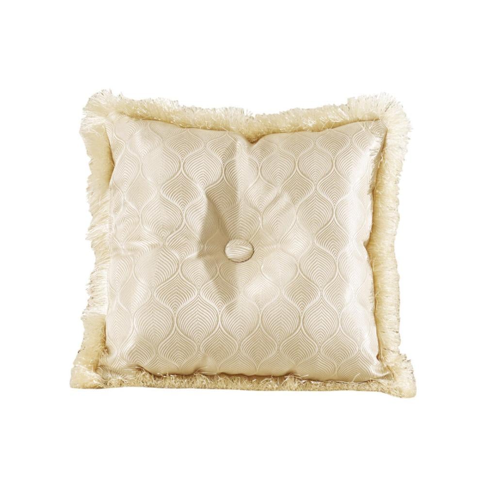 مفرش فلورانسا مزدوج قطن فاخر جاكارد بيج فضي  مطرز عدد القطع 10