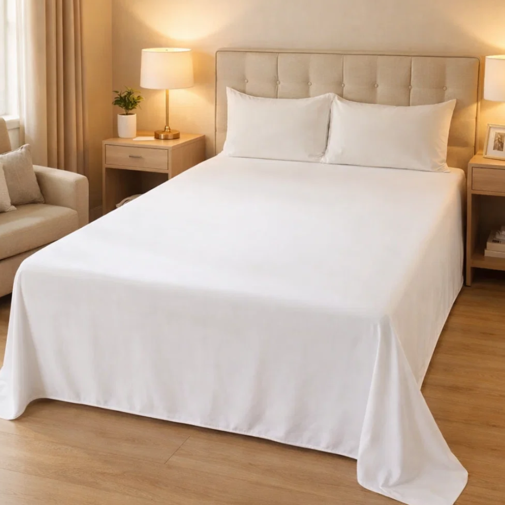 شرشف نداف صيفي أبيض