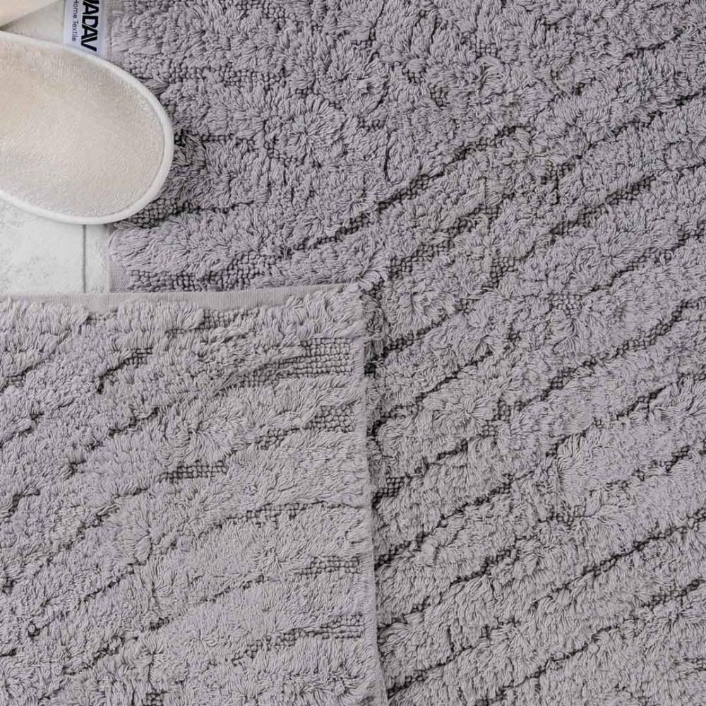 طقم دعاسة أرضية روما تركي فرو  رصاصي فاتح عدد القطع 2