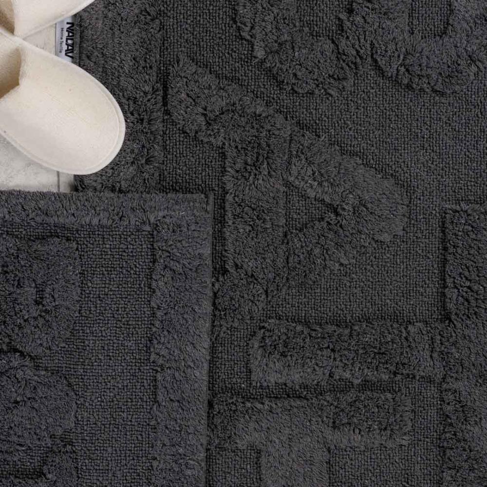 طقم دعاسة أرضية  باث تركي فرو  أسود عدد القطع 2