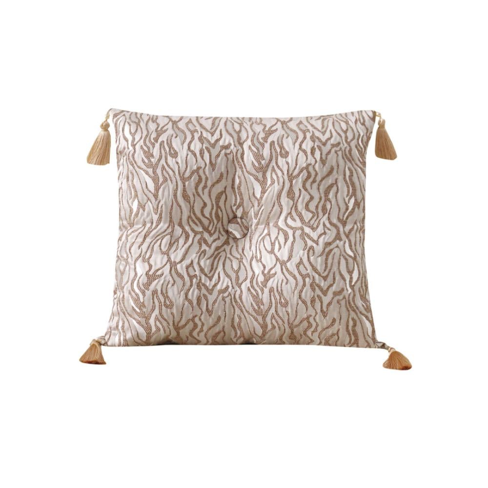 مفرش ليما مزدوج قطن جاكارد مطرز بيج عدد القطع 10