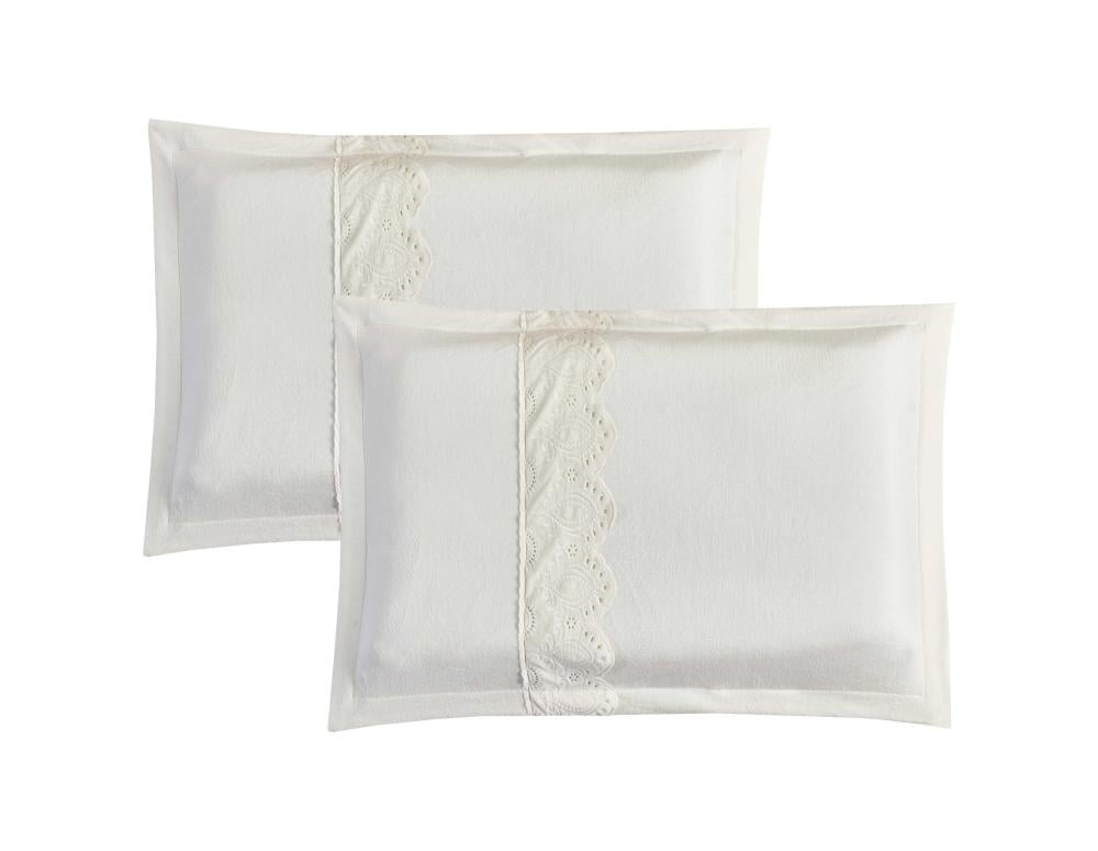 مفرش فرنزي فرو ناعم  مزدوج  أبيض مع بطانية أصفر عدد القطع 8