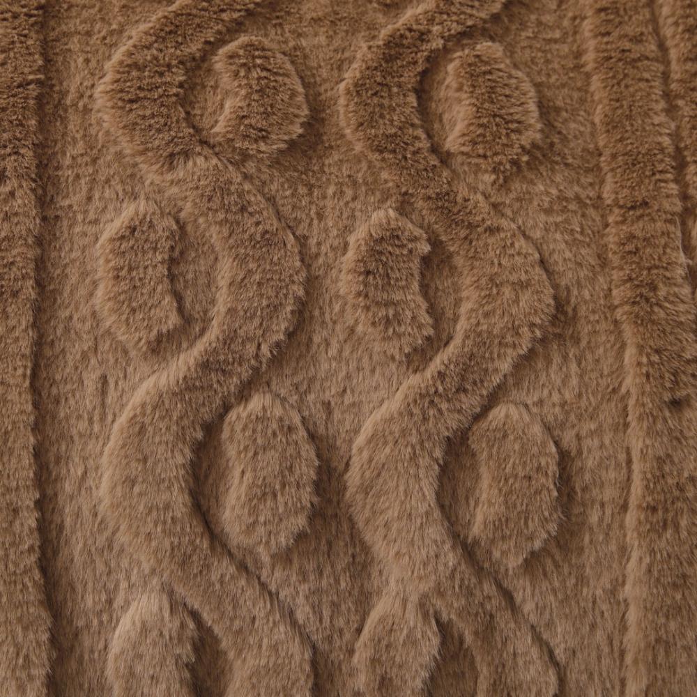 مفرش لينا شتوي بني فاخر فرو