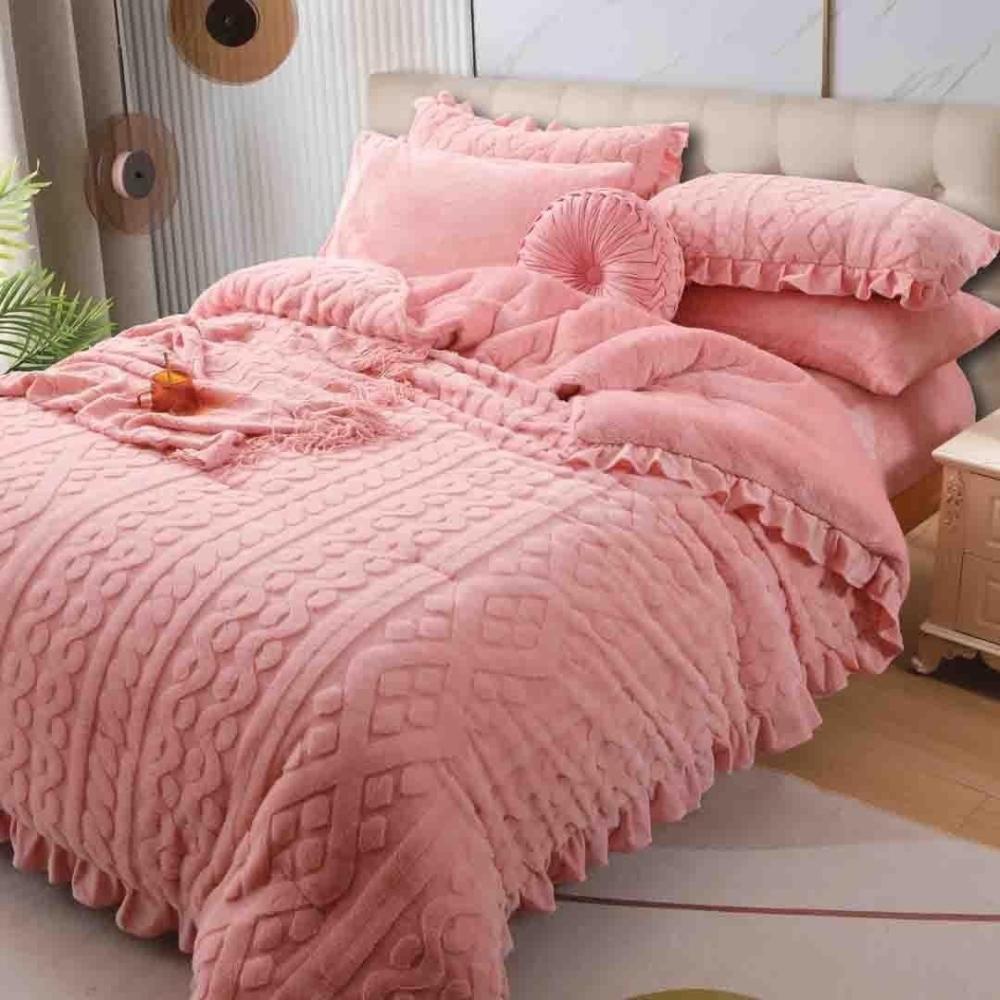 مفرش لينا وردي فاخر فرو