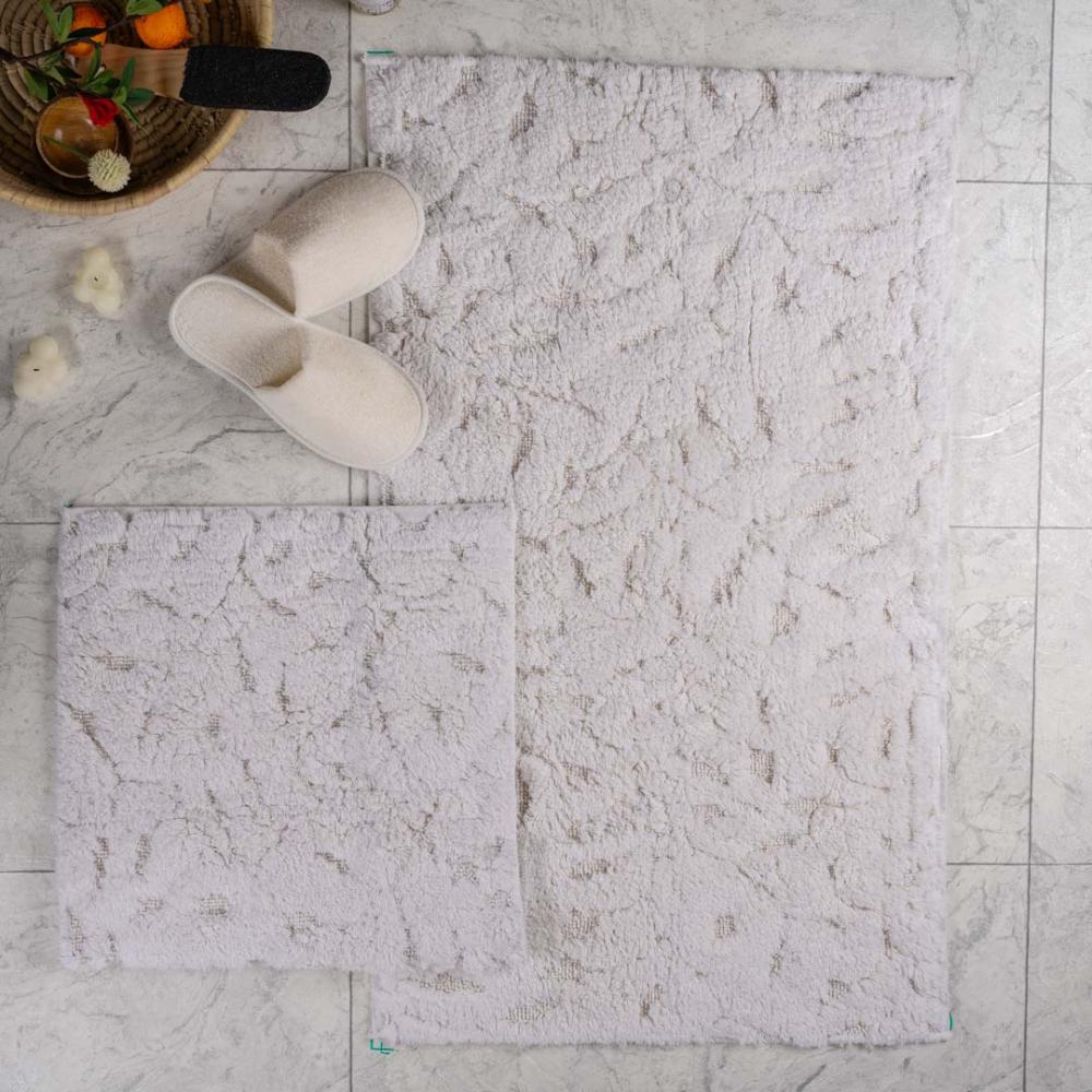 طقم دعاسة أرضية لوتس تركي فرو كريمي عدد القطع 2