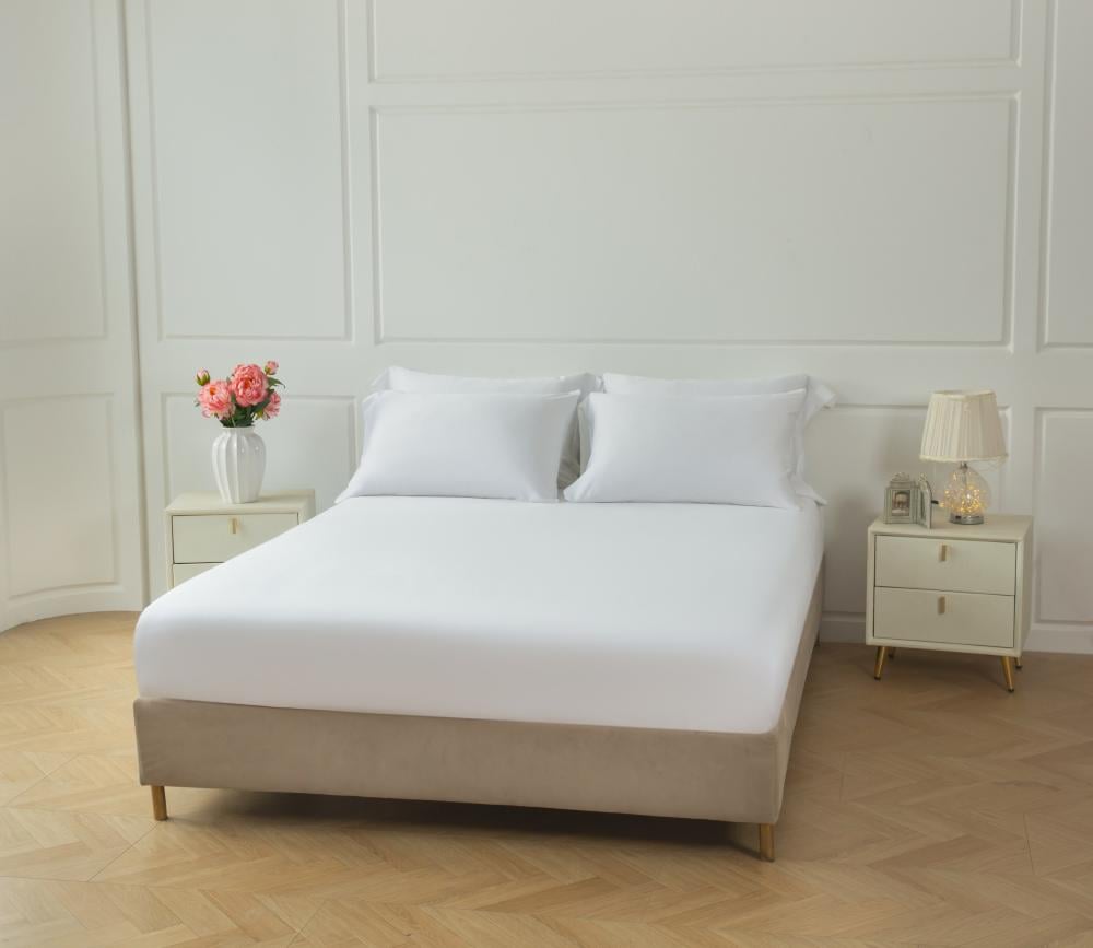 مفرش ماجدة بامبو أبيض