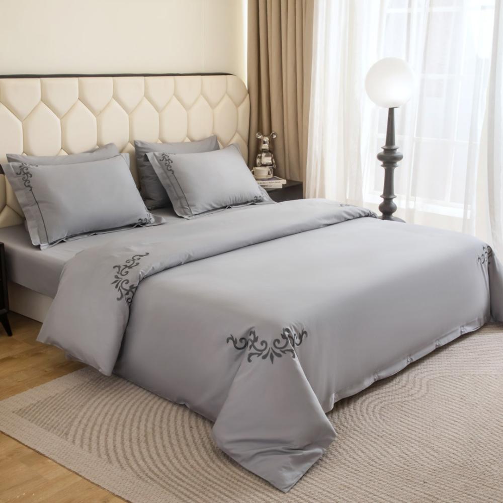 مفرش مزن صيفي فاخر لون رصاصي