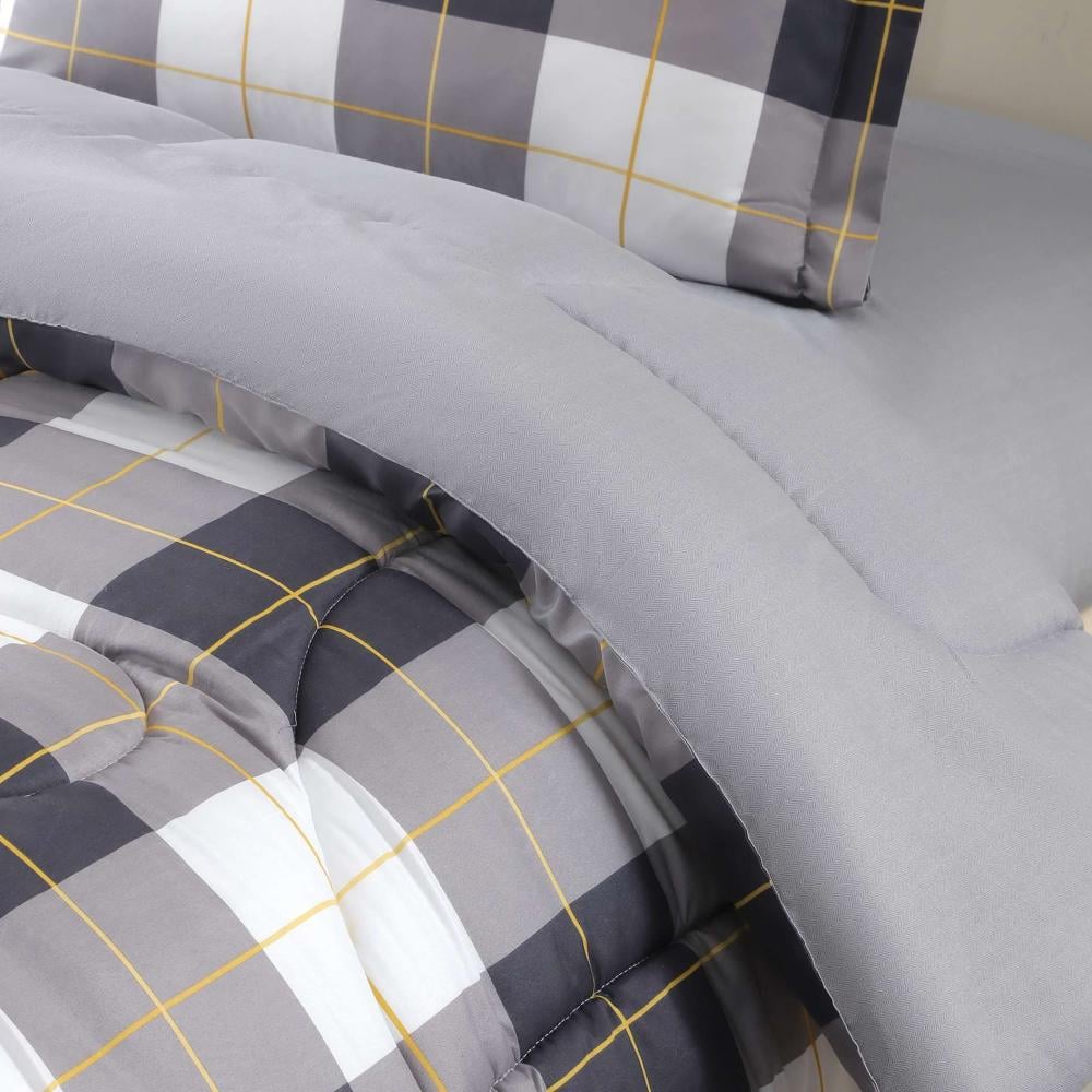 مفرش أطفال تيمون صيفي مفرد ونص رصاصى فاتح وأسود عدد القطع 5