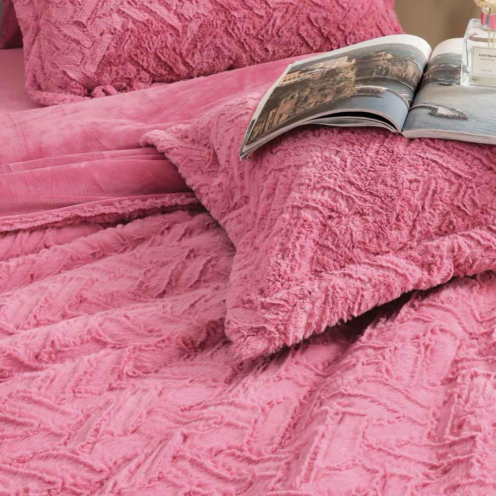 مفرش ستارز شتوي فاخر  كوين مقاس 200X150 سم مخمل و فرو  موف عدد القطع 4