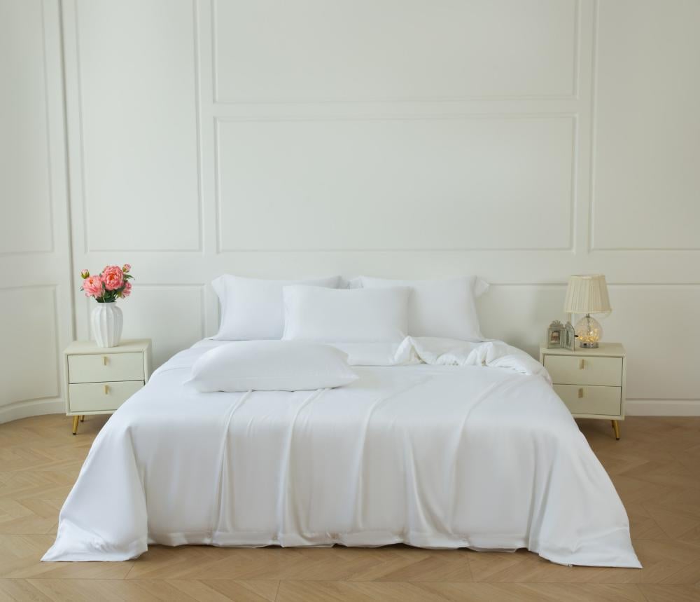 مفرش ماجدة بامبو أبيض