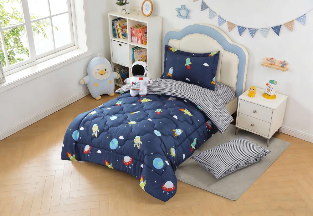 Timon single and a half navy summer children bedding, 5Pcs