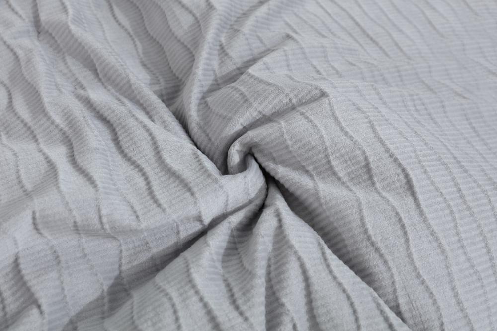 مفرش بشرى شتوي مزدوج رصاصي فاتح عدد القطع 6