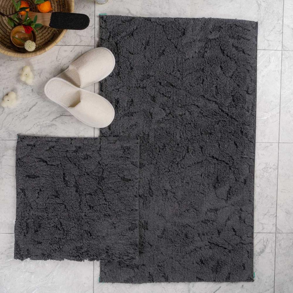 طقم دعاسة أرضية لوتس تركي فرو أسود عدد القطع 2