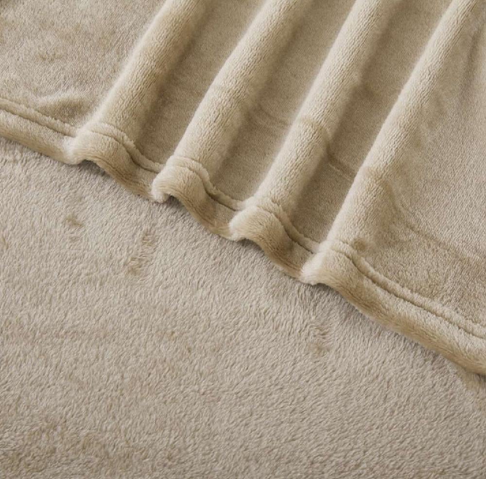 بطانية شتوي مخمل ناعم بيج غامق